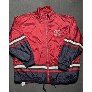 Vintage Boston Red Sox Jacket Full Zip Nylon Fleece Lined MLB‎ Baseball